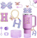 Axyaa Cup Set: Straw Topper, Boot, Stoppers, Handle Charms, Sticker for 30oz 40oz Tumbler