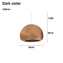 Axyaa Nordic Wooden Round Ball Pendant Lamp for Living Room & Bedroom