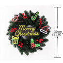 Axyaa LED Christmas Wreath: Festive Xmas Front Door Decorations