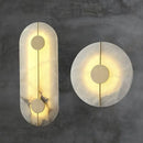 Axyaa Brass Alabaster Wall Lamp: Modern Indoor Sconce for Bedroom, Living Room, Aisle