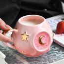 Axyaa Starry Sky Sparkling Cup: Creative Birthday Gift Mug, Colorful Stars Design