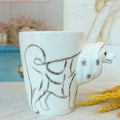 Axyaa Animal Ceramic Coffee Cup Set