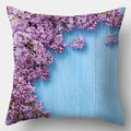 Axyaa Spring Flowers Landscape Cushion Cover 45x45cm - Decorative Pillow Case for Sofa and Bed