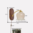 Axyaa LED Japanese Style Wall Lights Copper Wood Lamp for Home Bedroom