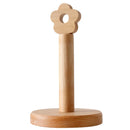 Axyaa Beech Wood Paper Towel Rack - Vertical Storage Roll Holder