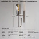 Luxury Nordic Glass LED Wall Sconce by Axyaa - Elegant Hotel Bedroom Vanity Light