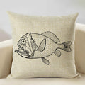 Axyaa Octopus Personality Linen Pillowcase for Marine Life Sofa Decoration