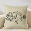 Axyaa Octopus Personality Linen Pillowcase for Marine Life Sofa Decoration