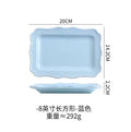 Axyaa Retro Wind Flower Edge Ceramic Dining Plate