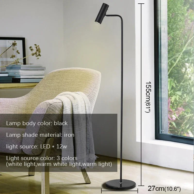 Axyaa Nordic LED Floor Lamp Minimalist Modern Living Room Bedroom Light