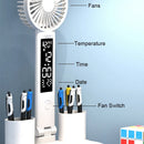 Axyaa Rechargeable Study Lamp with Fan, LED Clock Display, Reading Light