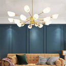Axyaa Nordic LED Tree Branch Chandelier Gold Art Decoration Light