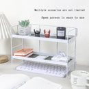 Axyaa Desktop Organizer with Stackable Shelving and Two Storage Trays