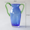 Axyaa Glass Vase Hydroponics Desk Decoration Artificial Flower Vase Aesthetic Room Decor