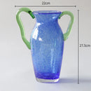 Axyaa Glass Vase Hydroponics Desk Decoration Artificial Flower Vase Aesthetic Room Decor
