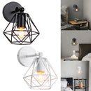 Axyaa Modern Metal Cage Wall Lights Bedroom Retro Industrial Lighting