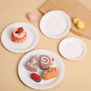 Axyaa White Paper Plate Set - Nordic Minimalist Tableware for DIY Birthday Party