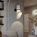 Axyaa White Cloth Lampshade Wall Light for Bedroom | Art Deco Sconce