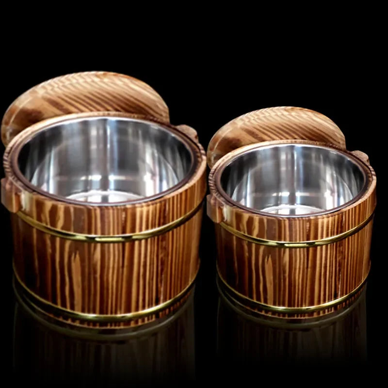 Axya Wooden Beer Barrels Decorative Props Hostels Decoration Rice Bucket Thermos Tableware