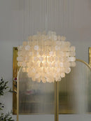 Axyaa Luxury Shell Ceiling Chandelier with Led Lights for Living Room and Staircase