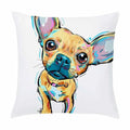 Axyaa Painted Dog Decorative Soft Sofa Bed Pillow Cover in Cartoon Puppy Design