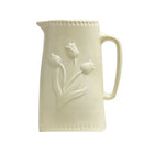 Axyaa Retro Tulip Flower Vase | Porcelain Teapot Relief Design | Home Decoration