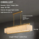 Axyaa Copper Marble Ceiling Chandeliers - Modern LED Pendant Light