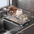 Axyaa Stainless Steel Dish Drying Rack Organizer Shelf for Kitchen Bowl Drainer