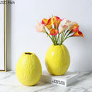 Ceramic Fruit Vases by Axyaa - Floral Decor Hydroponic Flower Arrangement Display
