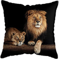 Wild Animals Lions Tigers Cushion Cover - Axyaa Luxury Home Decor