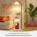 Axyaa Cute Apple Floor Lamp with Side Table, LED Light, Modern Decor for Small Living Room