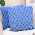Geometric Gray Plush Pillow Covers for Couch Bed Sofa by Axyaa