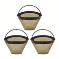 Axyaa Stainless Steel Cone Shape Coffee Filter - 3pcs