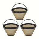 Axyaa Stainless Steel Cone Shape Coffee Filter - 3pcs