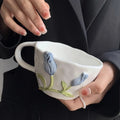Axyaa Ceramic  Tulip Cup Set for Afternoon Tea and Coffee Mug