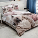 Axyaa 3D Cat Print Duvet Cover Set - All Season Soft Comfort Bedding