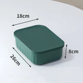 Axyaa Solid Color Storage Box with Cover - Household Organizer for Snacks, Cosmetics, Toys, Clothes