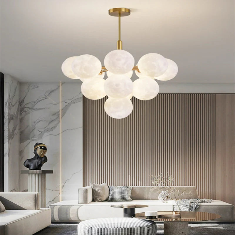 Luxury Axyaa LED Chandelier for Living Room, Restaurant, Kitchen, Bedroom - Modern Nordic Ceiling Pendant Light