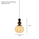 Axyaa Retro Fabric Wood Chandelier Classic Pendant Light Collection