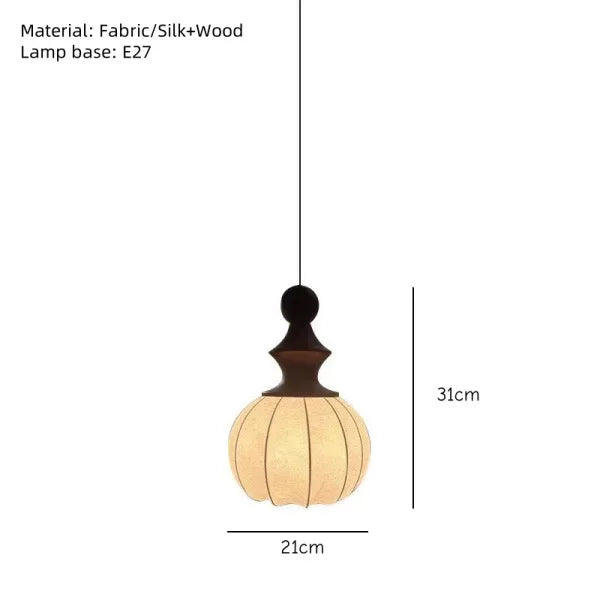 Axyaa Retro Fabric Wood Chandelier Classic Pendant Light Collection