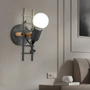 Axyaa Human Wall Light for Bedroom Living Room E27 Bedside Lamp