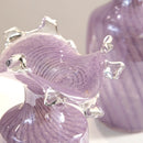 Axyaa Purple Wavy Glass Vase for Flower Arrangement and Home Decor