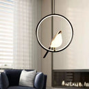 Axyaa Rotatable Magpie Bird LED Pendant Light for Bedroom Chandelier