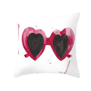 Axyaa Simple Love Print Couple Pillowcase for Sofa and Office Décor