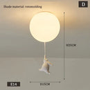 Axyaa Bear Cartoon Kids Pendant Light Bedroom Children's Room Decor LED