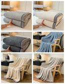 Axyaa Double Layer Milk Velvet Blanket: Warmth and Style for Bed or Sofa