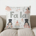 Axyaa Merry & Bright Ballet Girl Pillow Cover for Sofa, Bedroom, Car