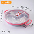 Axyaa Stainless Steel Round Lunch Box | Leak-proof Kids Bento Box with Compartments