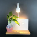 Axyaa Indoor Wall Lamp: USB Port, Wireless Charging, 360° Rotatable, Switch, Bedside Night Light
