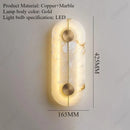 Axyaa Copper Marble Wall Lamp LED Bedroom Light Luxury Atmosphere Lighting